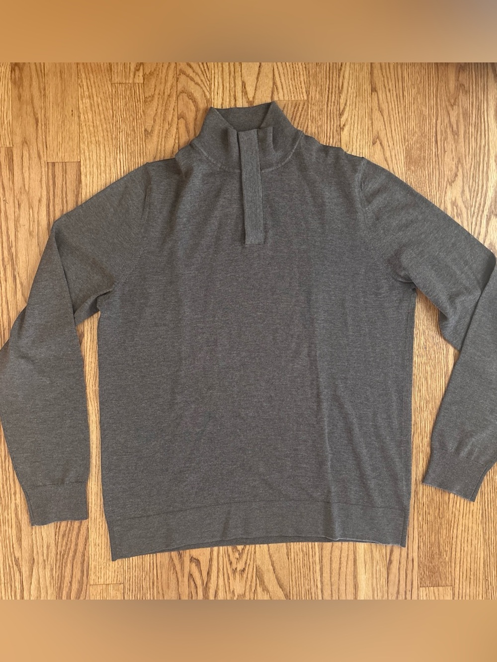 Faconnable Sweater Mens XL Tall Brown Collared Merino Wool Knit Pullover France